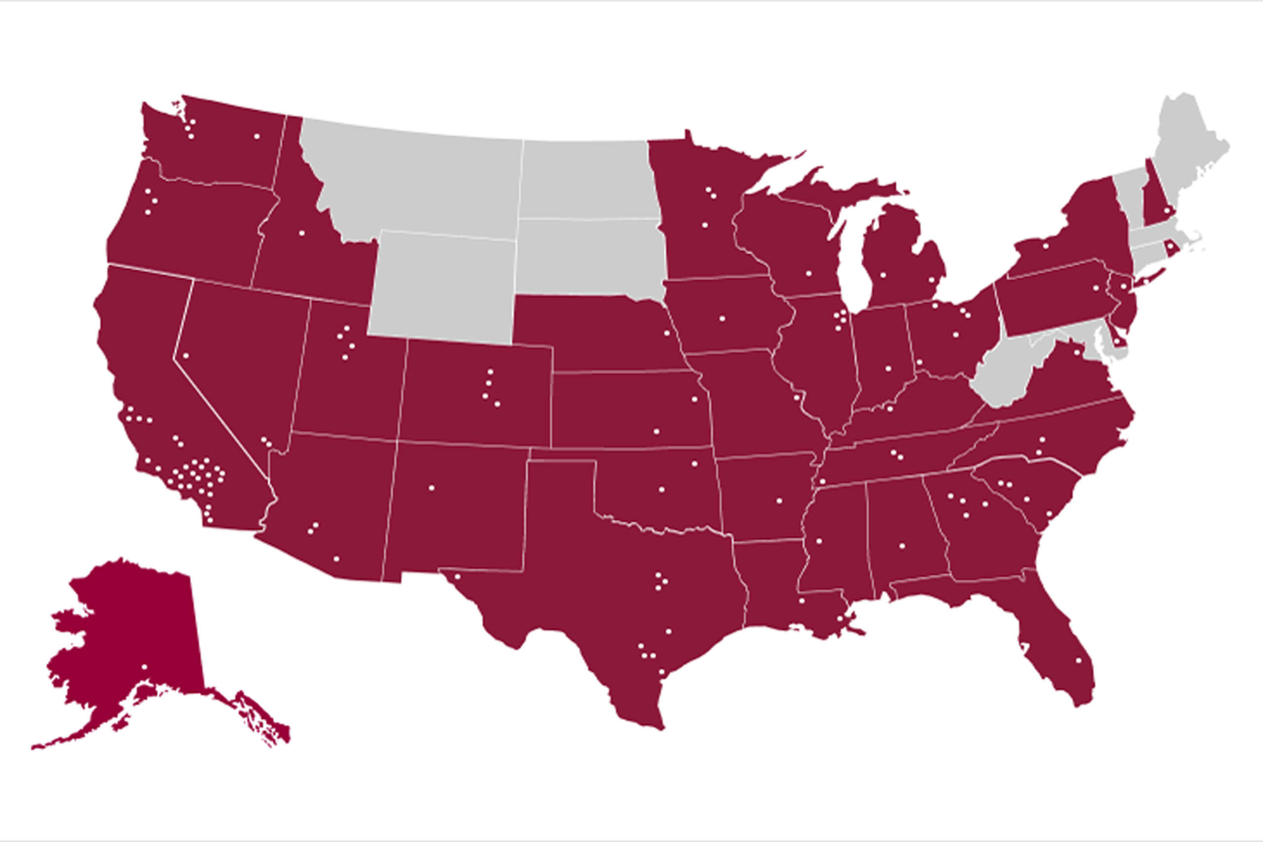 Phlebotomy USA Map of all their Locations